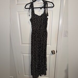 Rachel Zoe Black and White Polka Dot Maxi Dress